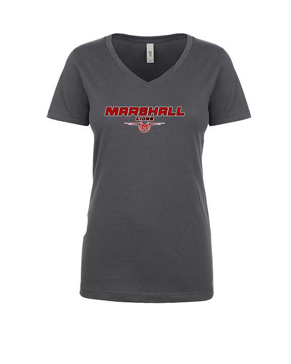 Marshall HS Baseball Design - Womens Vneck