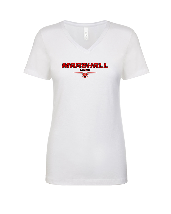 Marshall HS Baseball Design - Womens Vneck