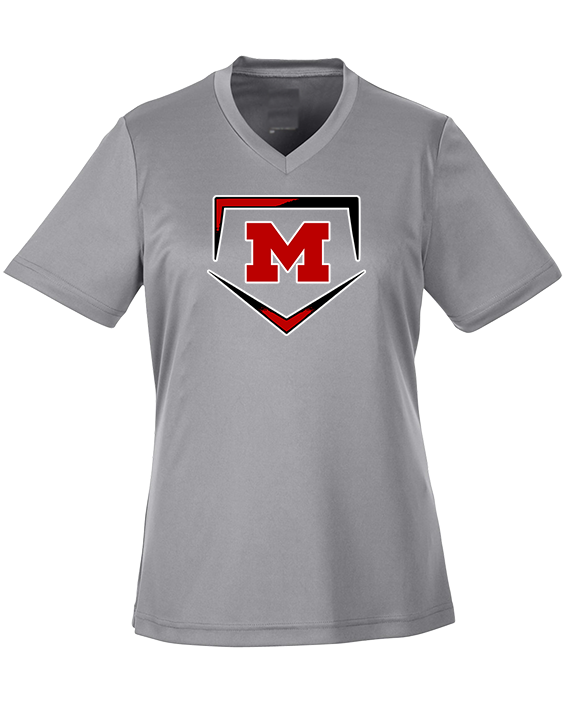 Marshall HS Baseball Plate - Womens Performance Shirt