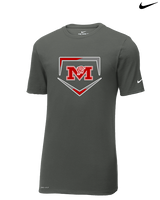 Marshall HS Softball Plate - Mens Nike Cotton Poly Tee