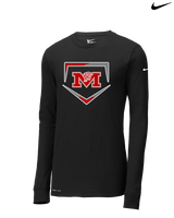 Marshall HS Softball Plate - Mens Nike Longsleeve