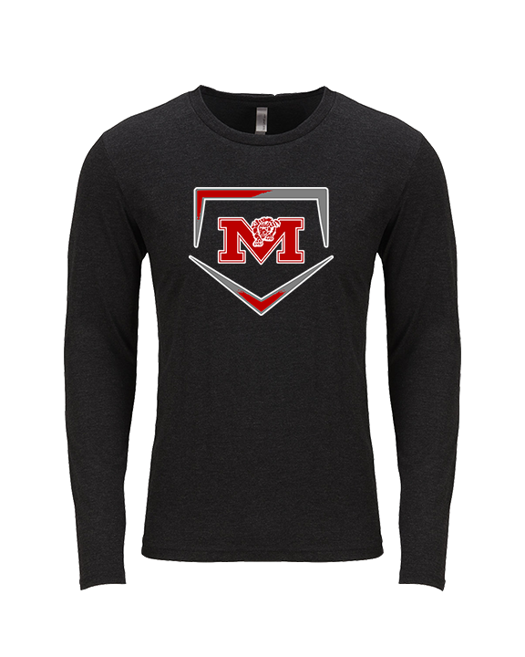Marshall HS Softball Plate - Tri - Blend Long Sleeve