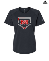 Marshall HS Softball Plate - Womens Adidas Performance Shirt
