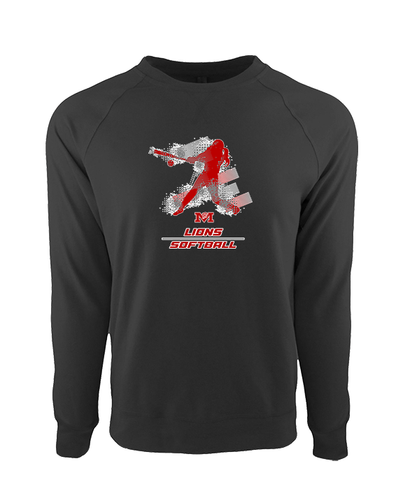 Marshall HS Softball Swing - Crewneck Sweatshirt