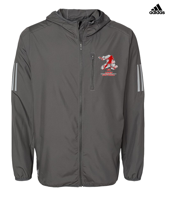 Marshall HS Softball Swing - Mens Adidas Full Zip Jacket