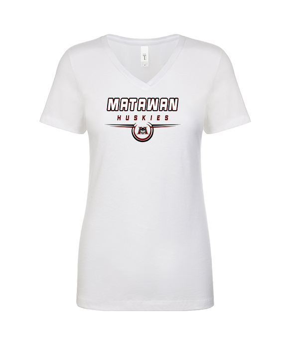 Matawan HS Football Design - Womens V-Neck