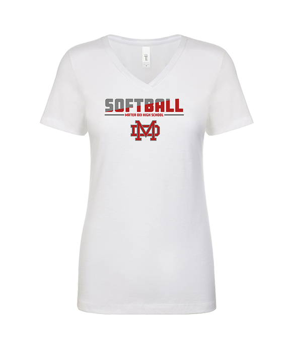 Mater Dei HS Softball Cut - Womens Vneck