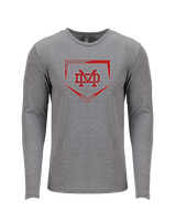 Mater Dei HS Softball Plate - Tri-Blend Long Sleeve