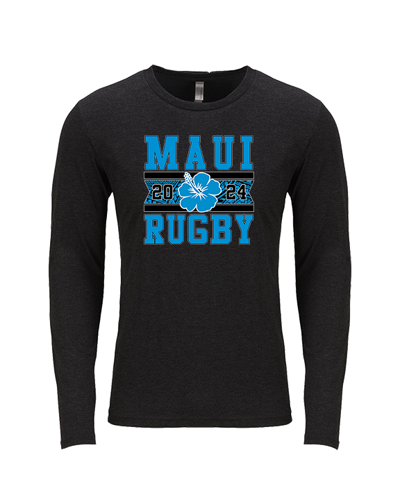 Maui Rugby Club Stamp - Tri-Blend Long Sleeve