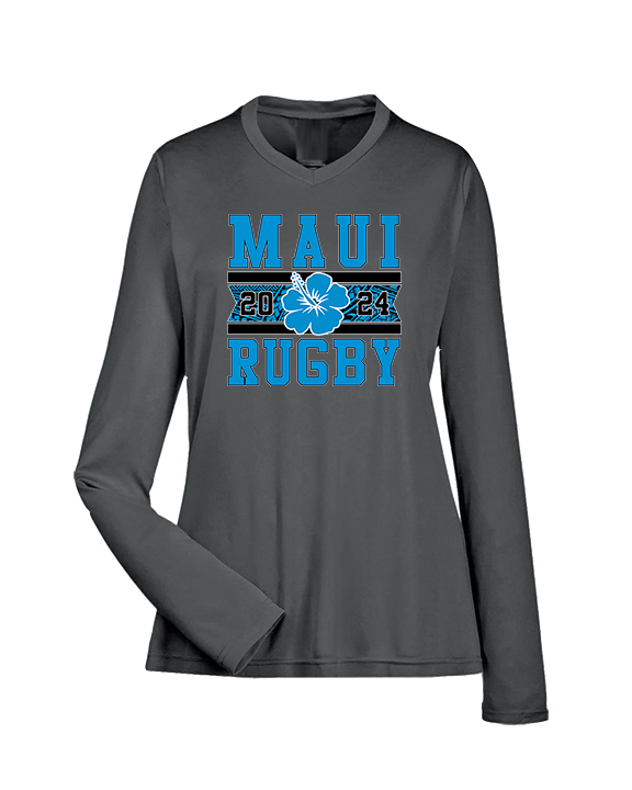 Maui Rugby Club Stamp - Womens Performance Longsleeve