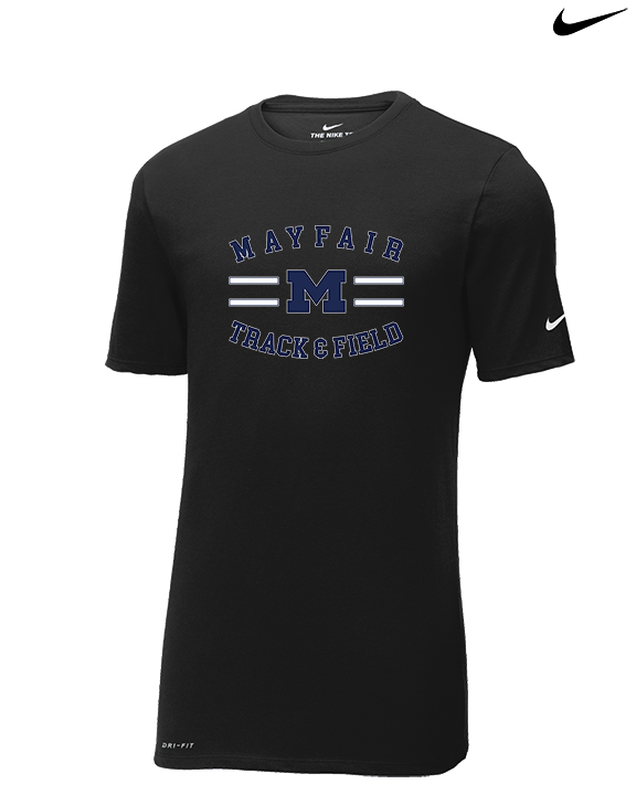Mayfair HS Track & Field Curve - Mens Nike Cotton Poly Tee