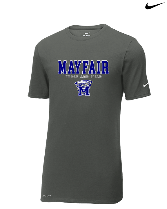 Mayfair HS Track and Field Block - Mens Nike Cotton Poly Tee