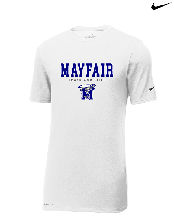 Mayfair HS Track and Field Block - Mens Nike Cotton Poly Tee