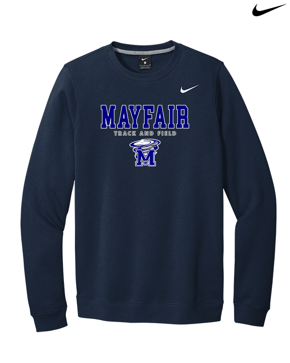 Mayfair HS Track and Field Block - Mens Nike Crewneck
