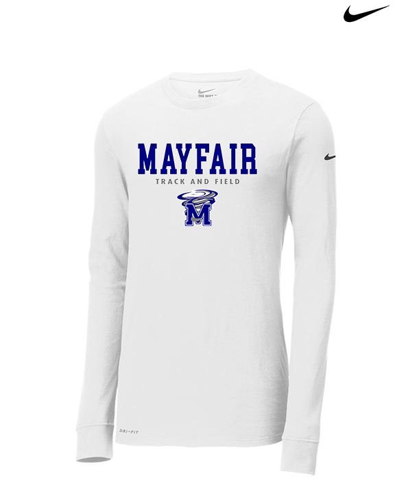 Mayfair HS Track and Field Block - Mens Nike Longsleeve
