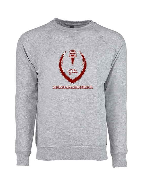 Medical Lake Middle School Football Full Football - Crewneck Sweatshirt
