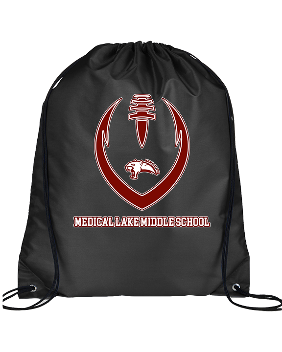 Medical Lake Middle School Football Full Football - Drawstring Bag