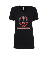 Medical Lake Middle School Football Full Football - Womens Vneck
