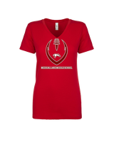 Medical Lake Middle School Football Full Football - Womens Vneck