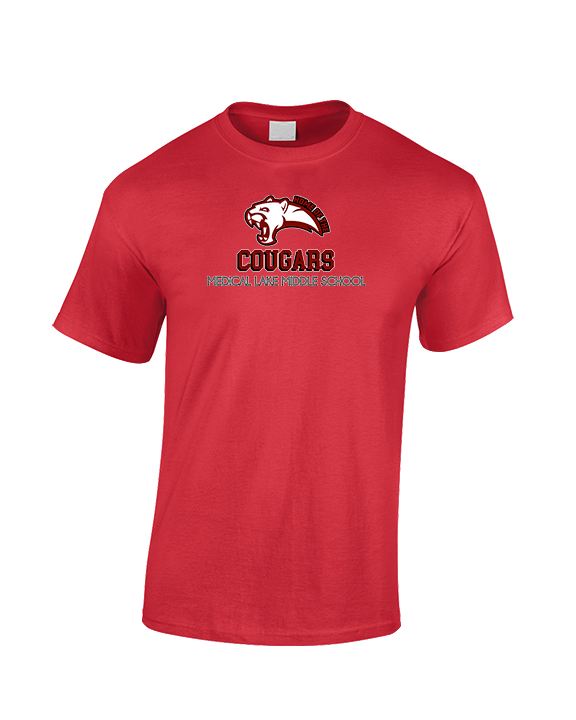 Medical Lake Middle School Football Shadow - Cotton T-Shirt