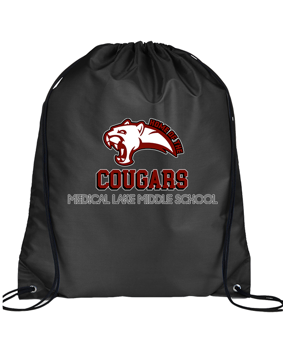Medical Lake Middle School Football Shadow - Drawstring Bag