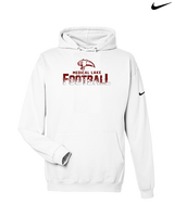 Medical Lake Middle School Football Splatter - Nike Club Fleece Hoodie