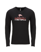 Medical Lake Middle School Football Splatter - Tri-Blend Long Sleeve