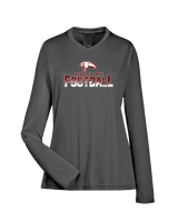 Medical Lake Middle School Football Splatter - Womens Performance Longsleeve
