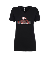 Medical Lake Middle School Football Splatter - Womens Vneck