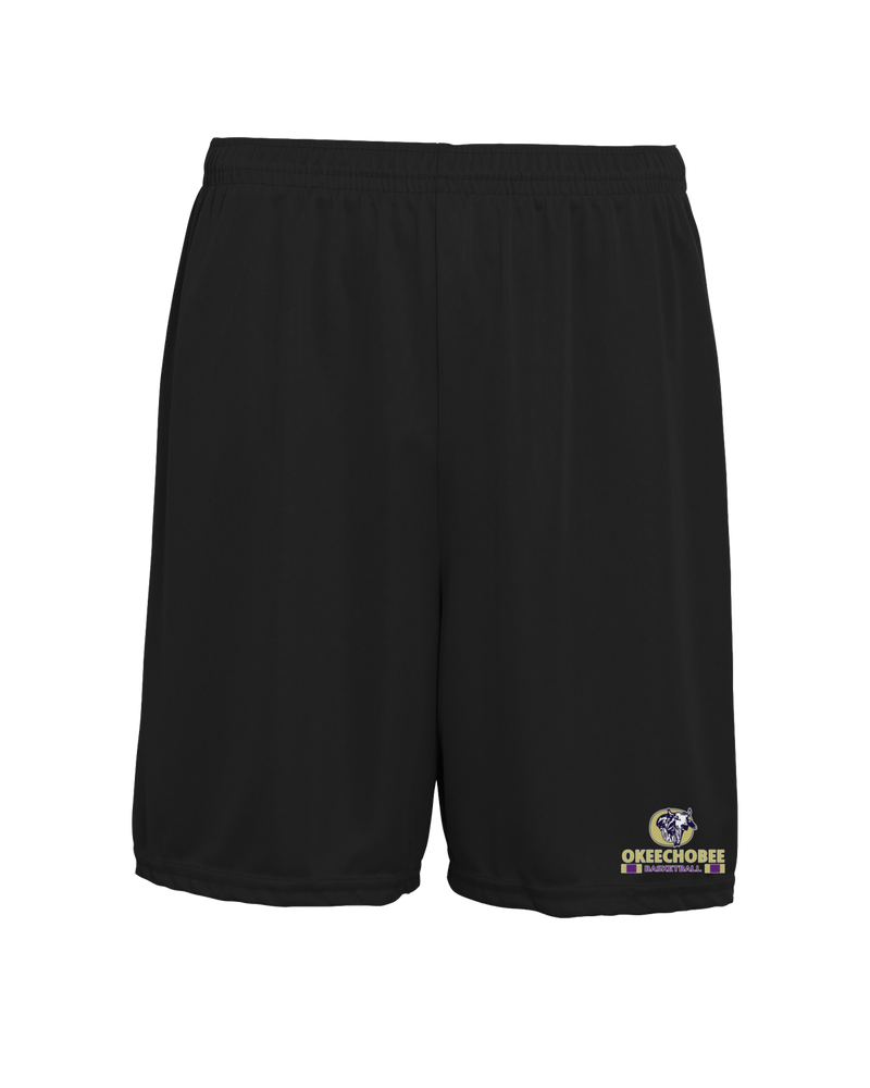 Okeechobee HS Girls Basketball Stacked - 7" Training Shorts