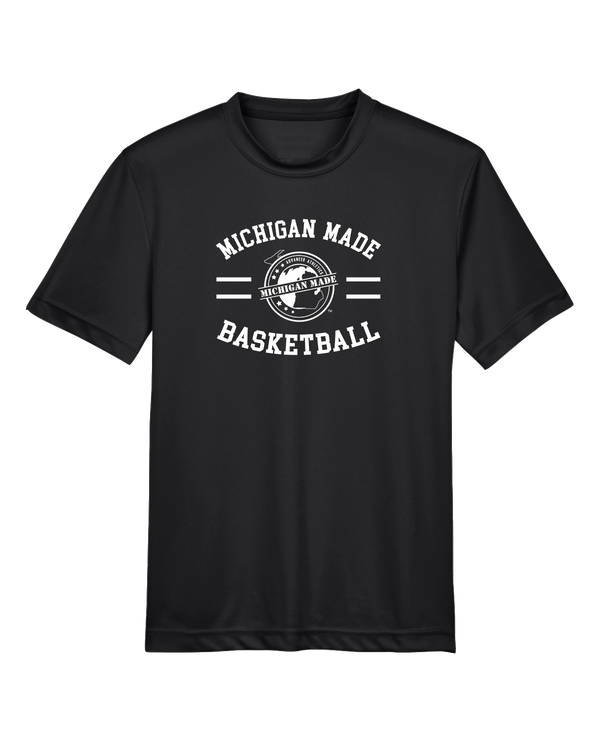 Michigan Made Advanced Athletics Basketball Curve - Youth Performance T-Shirt