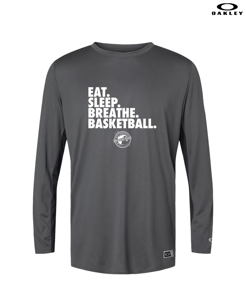 Michigan Made Advanced Athletics Basketball Eat Sleep - Oakley Hydrolix Long Sleeve