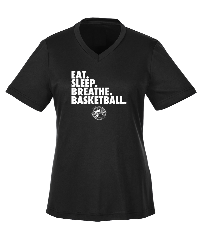 Michigan Made Advanced Athletics Basketball Eat Sleep - Womens Performance Shirt