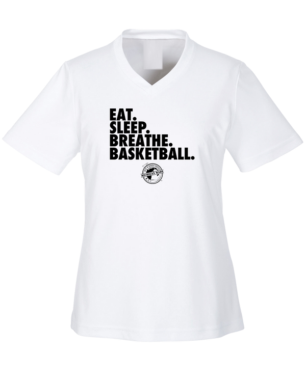 Michigan Made Advanced Athletics Basketball Eat Sleep - Womens Performance Shirt