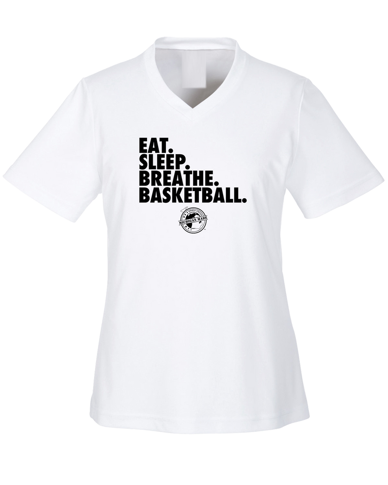Michigan Made Advanced Athletics Basketball Eat Sleep - Womens Performance Shirt
