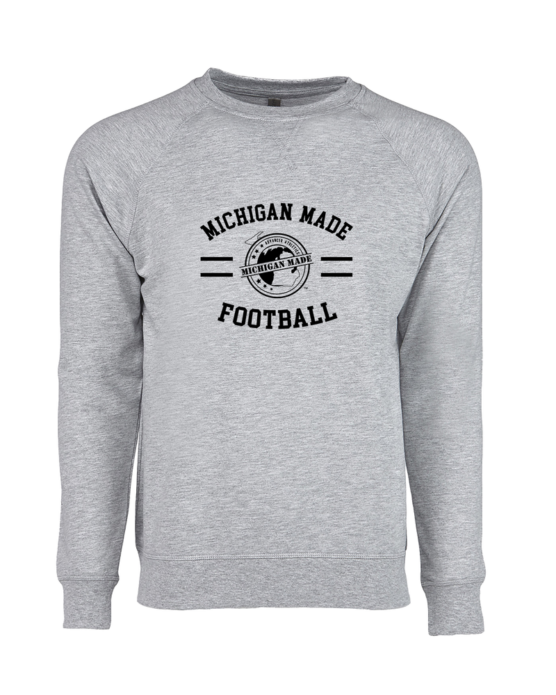 Michigan Made Advanced Athletics Football Curve - Crewneck Sweatshirt
