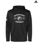 Michigan Made Advanced Athletics Football Curve - Adidas Men's Hooded Sweatshirt