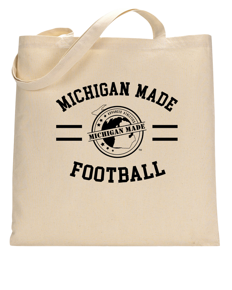 Michigan Made Advanced Athletics Football Curve - Tote Bag