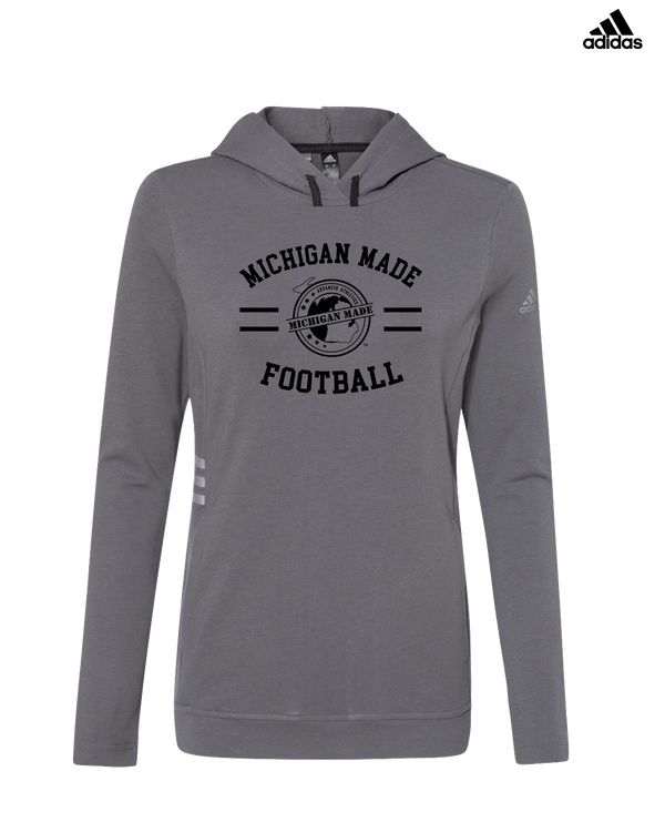 Michigan Made Advanced Athletics Football Curve - Adidas Women's Lightweight Hooded Sweatshirt