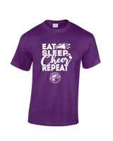 Michigan Made Advanced Athletics Cheer Eat Sleep Cheer - Basic Cotton T-Shirt