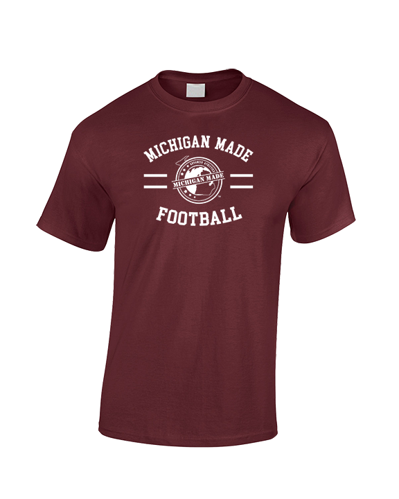 Michigan Made Advanced Athletics Football Curve - Basic Cotton T-Shirt