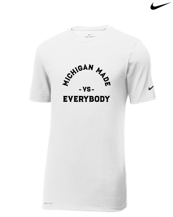 Michigan Made Vs Everybody - Mens Nike Cotton Poly Tee