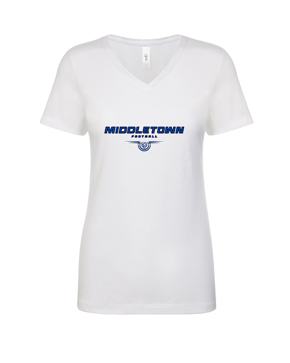 Middletown HS Football Design - Womens V-Neck