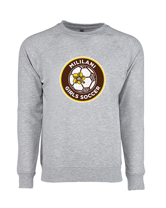 Mililani HS Girls Soccer Custom Soccer Ball 01 - Crewneck Sweatshirt