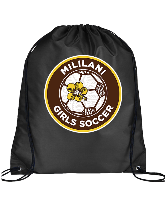 Mililani HS Girls Soccer Custom Soccer Ball 01 - Drawstring Bag