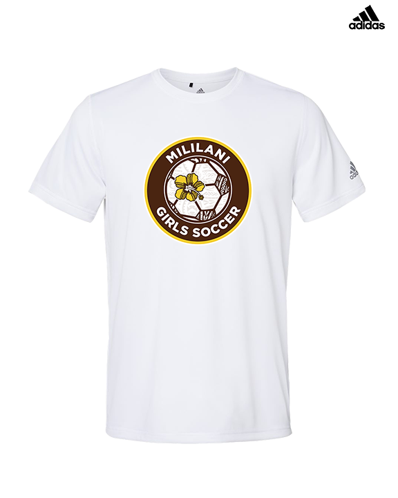 Mililani HS Girls Soccer Custom Soccer Ball 01 - Mens Adidas Performance Shirt