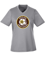 Mililani HS Girls Soccer Custom Soccer Ball 01 - Womens Performance Shirt