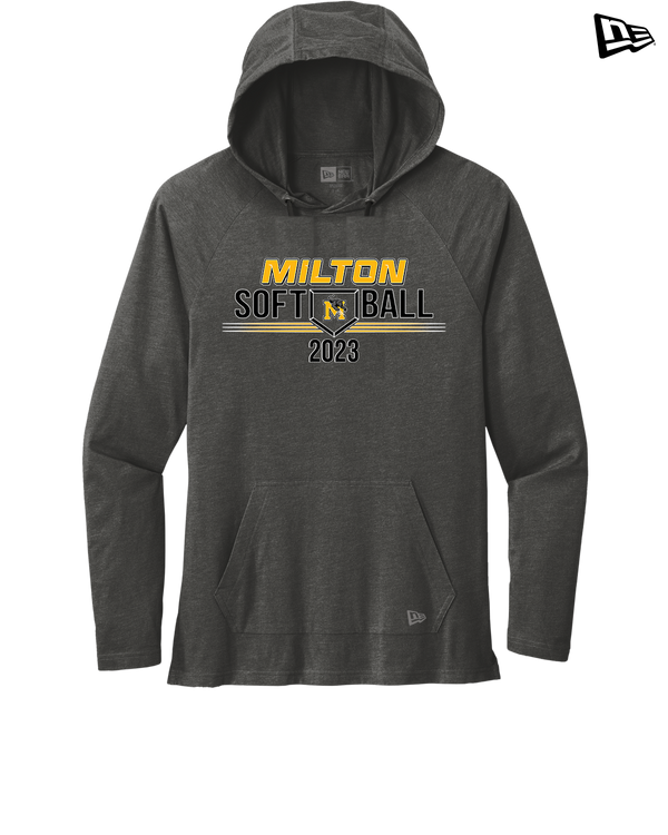 Milton HS Softball - New Era Tri Blend Hoodie