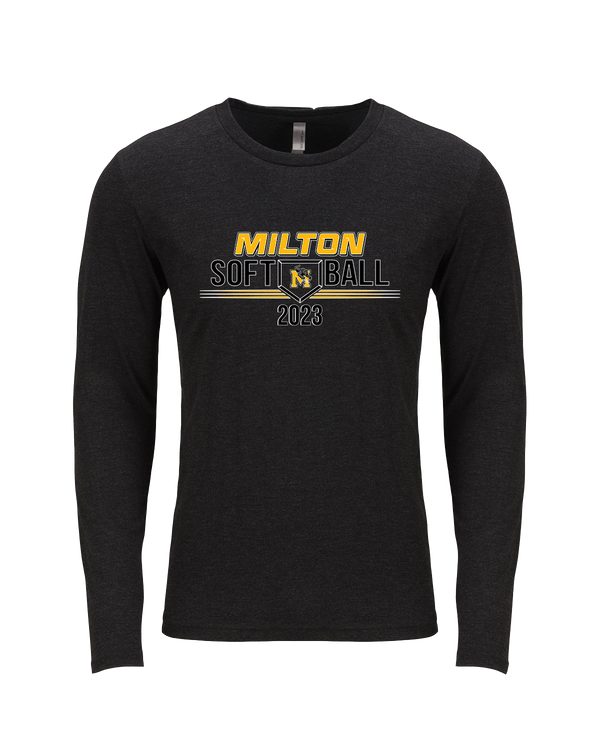 Milton HS Softball - Tri Blend Long Sleeve