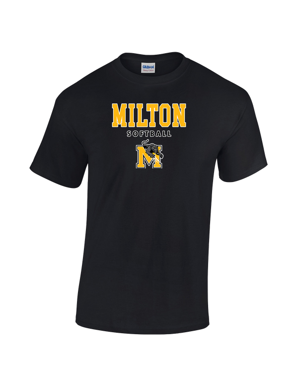 Milton HS Softball Block - Cotton T-Shirt